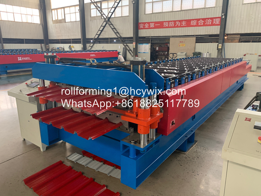 75 มม Main Shaft Button Touch Screen Roll Forming Machine สําหรับโลหะ 0.3-0.6 มม.