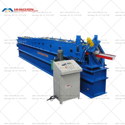 Cr12 Steel Hydraulic Cutting Gutter Roll Forming Machine With PLC Control เครื่องตัดไฮดรอลิกของสแตนเลส มีเครื่องควบคุม PLC