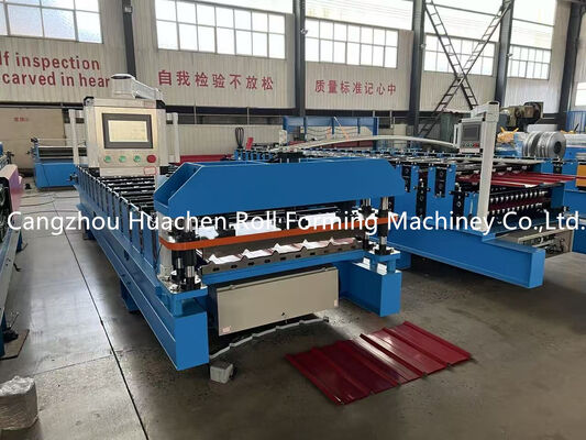 เครื่องปรับปรุงแผ่นม้วนหลังคาด้วยจอสัมผัส มี 14 สถานีและพลังงาน 5.5KW