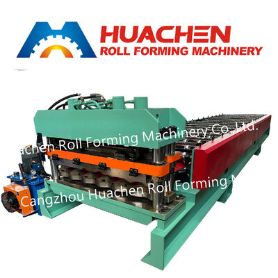 เครื่องขึ้นรูปม้วนโปรไฟล์หลังคาเหล็กแผ่นโลหะลูกฟูก