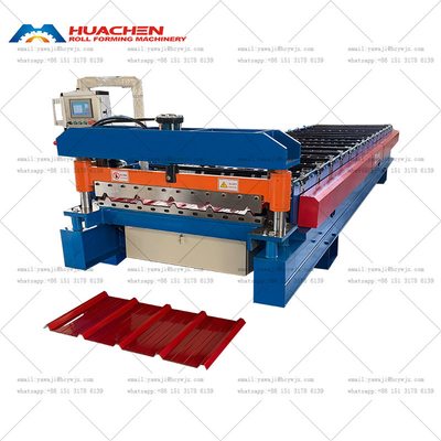 เครื่องปรับรูปร่างหลังคา Trapezoid Roof Roll เครื่องปรับรูปร่างหลังคา Trapezoid Roof Tile