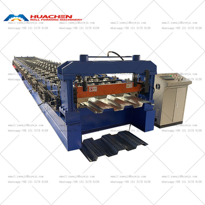 อัตโนมัติเต็ม PLC ปกครอง Ribbed Floor Deck Roll การสร้างเครื่องจักร