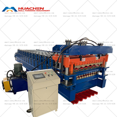 Pro Double Deck Roll Forming Machine การทําแผ่นกระจกแบบกระจกกระจก