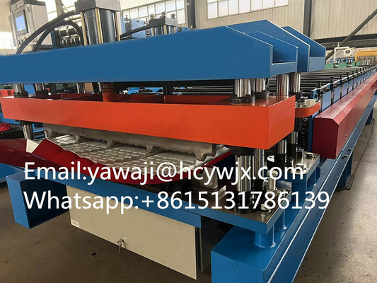 เครื่องปั้นม้วนหลังคาโลหะสําหรับการผลิตความเร็ว 15m/min กว้างแกน 70mm