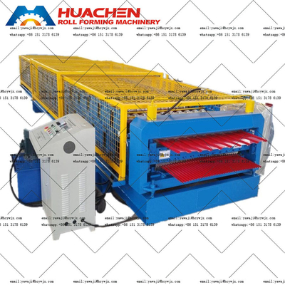 PPGI / GI วัสดุประเภท เครื่องปั้นม้วนชั้นสองแบบด้วย 380v 50Hz 3 โฟสติก