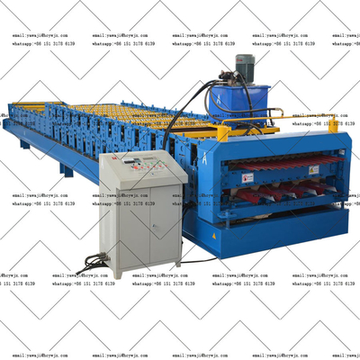 Chain Drive Double Deck Roll Forming Machine สําหรับความกว้างของวัสดุ 1250 มิลลิเมตรในเวลาในการจัดส่งที่สั้น