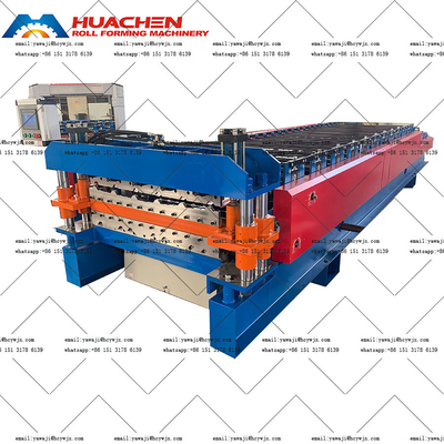 เครื่องปั้นม้วนชั้นสองแบบด้วย PPGI / GI ประเภทวัสดุและ 5.5 5.5KW พลังงานทั้งหมด