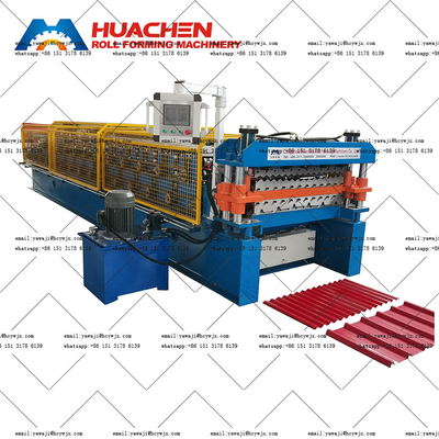 PPGI / GI Steel Profile Double Deck Roll Forming Machine อุปกรณ์การผลิตกระดาษกลมกระดาษกลมกระดาษกลมกระดาษกลมกระดาษ
