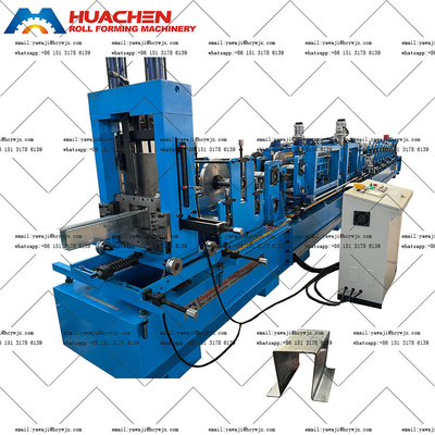 เครื่องตัดไฮดรอลิกเหล็กเหล็กกระปุก OMEGA Purlin Roll Forming Machine With CE