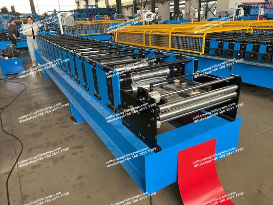 อัตโนมัติ Ridge Cap Roll Forming Machine เครื่องผลิตกระเบื้องหลังคา เครื่องตัดไฮดรอลิก
