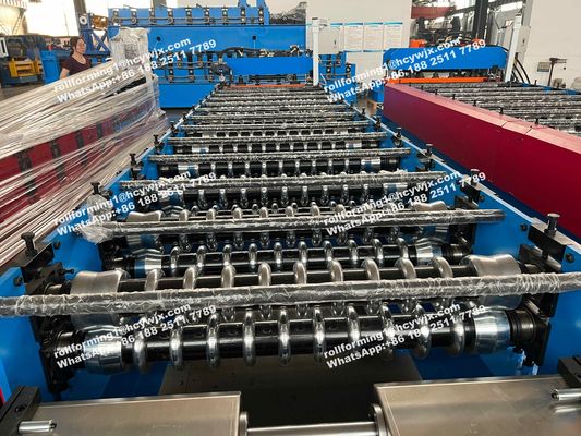 Steel Silo PPGI เครื่องขึ้นรูปลอนลูกฟูกสำหรับแผ่นหลังคา 0.7mm