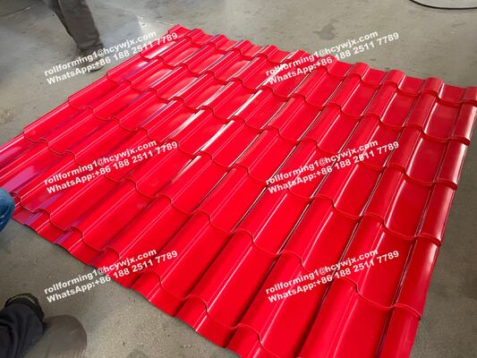 เครื่องปั้นม้วนชั้นสองแบบที่มีการควบคุม PLC สําหรับการผลิตกระเบื้องความกว้าง 1250 มม และความหนา 0.3-0.6 มม