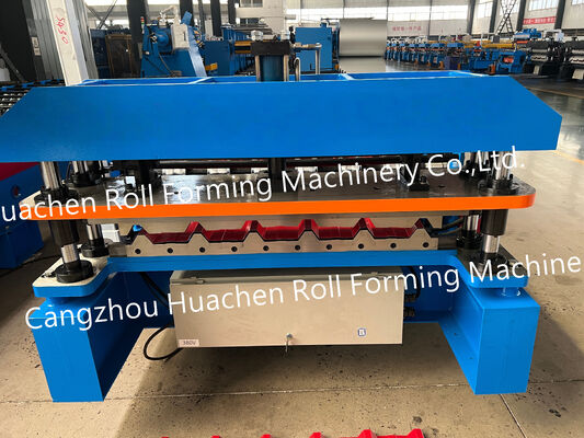 Metal coil forming machine for tile production