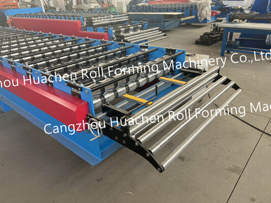 สินค้าส่งออกมาตรฐานเหล็กแผ่นหลังคากระเบื้องและผนังแผ่น Roll การสร้างเครื่องจักร