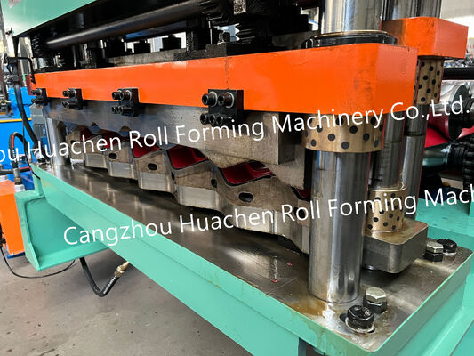 เครื่องขึ้นรูปม้วนโปรไฟล์หลังคาเหล็กแผ่นโลหะลูกฟูก