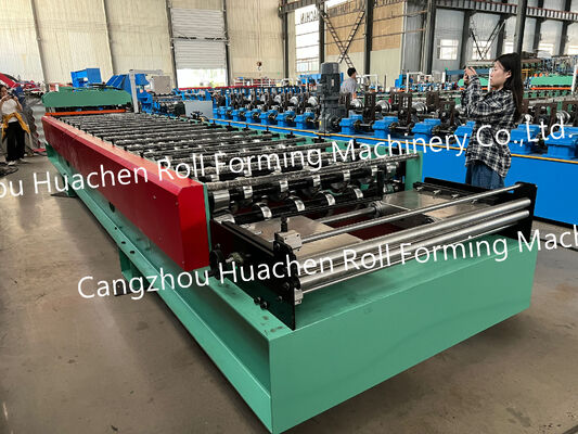 เครื่องขึ้นรูปม้วนโปรไฟล์หลังคาเหล็กแผ่นโลหะลูกฟูก