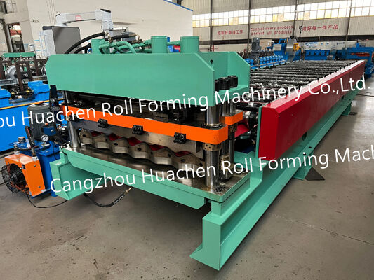 เครื่องขึ้นรูปม้วนโปรไฟล์หลังคาเหล็กแผ่นโลหะลูกฟูก