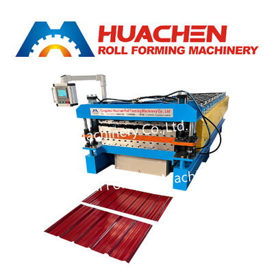 เครื่องปรับรูปร่างม้วนหลังคาชั้นสอง Ibr & Step Tile Sheet Making Machine