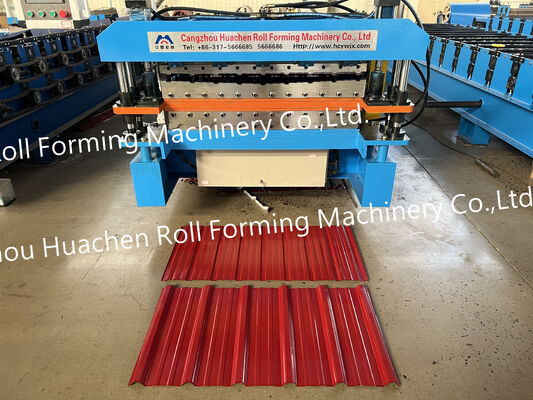 เครื่องปรับรูปร่างม้วนหลังคาชั้นสอง Ibr & Step Tile Sheet Making Machine