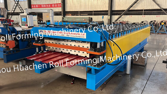 เครื่องปรับรูปร่างม้วนหลังคาชั้นสอง Ibr & Step Tile Sheet Making Machine