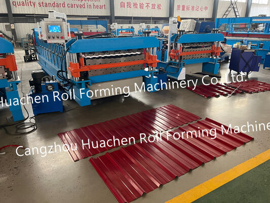 คุณภาพสูงและความถี่ อัตโนมัติ Roof สีเหล็กแผ่นโลหะ Roll Forming Machine