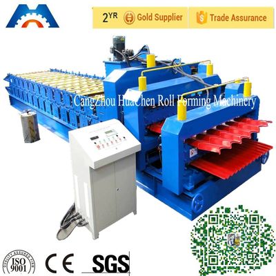 Roof Wall Double Layer Roll Forming Machine 0 - 15m / min Manual Hydraulic Decoiler