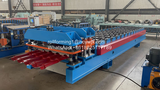 เครื่องขึ้นรูปกระเบื้องเคลือบความหนา 0.3-0.8 มม. Single Chain Drive