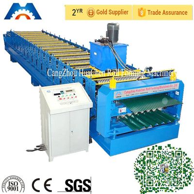 High Speed Metal Roof Roll Forming Machine Automatic Hydraulic Cutting