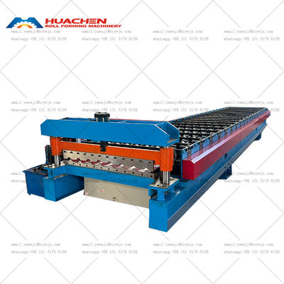 อัตโนมัติ Trapezoidal ผนังหลังคา Roofing Sheet Roll อดีตเครื่องผลิตกล่องโลหะ Roll Forming ชนิด R101