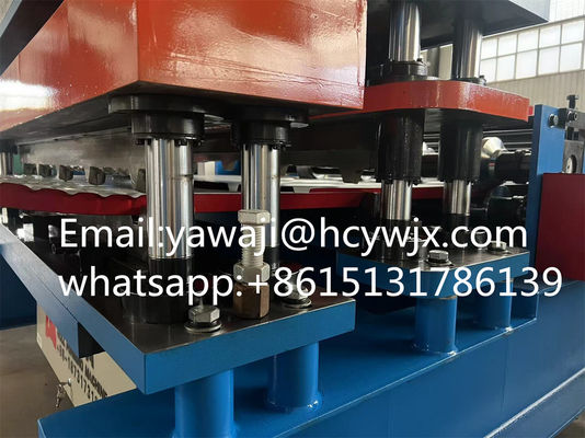 เครื่องปั้นม้วนหลังคาโลหะสําหรับการผลิตความเร็ว 15m/min กว้างแกน 70mm