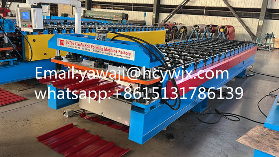 380v 50Hz 3 Phase Ibr อลูมิเนียม Steel Roof Roll Forming Machine กับม้วนที่ทนทาน