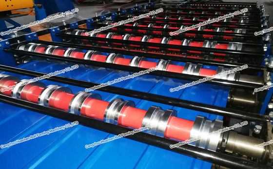 Double Layer Color แผ่นโลหะเครื่องขึ้นรูปม้วนความกว้างแผ่น 1250mm