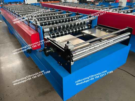 เครื่องขึ้นรูปลอนสำหรับแผงผนังและแผงข้างด้วยระบบส่งกำลังโซ่ความเร็วสูง