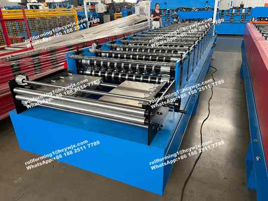 Steel Silo PPGI เครื่องขึ้นรูปลอนลูกฟูกสำหรับแผ่นหลังคา 0.7mm