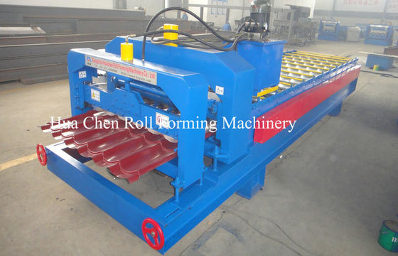 1250mm Glazed กระเบื้องแผ่นหลังคาม้วน Forming Machine / อุปกรณ์โรลแบบฟอร์มการขึ้นรูปเย็น