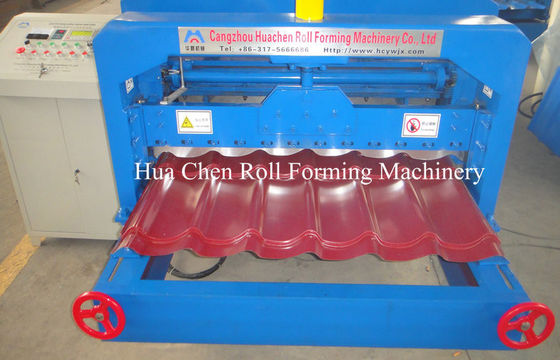 1250mm Glazed กระเบื้องแผ่นหลังคาม้วน Forming Machine / อุปกรณ์โรลแบบฟอร์มการขึ้นรูปเย็น