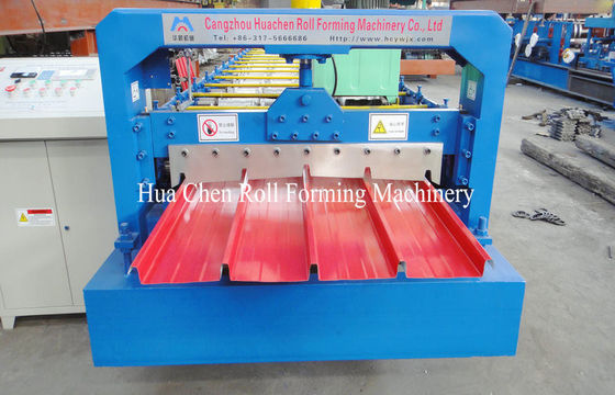 4 Kw Trapezoidal Roof Panel Roll Forming Machine With Hydraulic Cutter