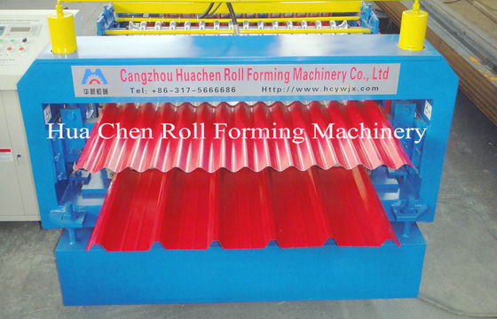 Double Layer Roof Panel เครื่องม้วนเหล็กขึ้นรูปม้วนด้วย 12/13 Rows
