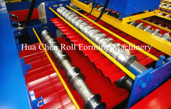 Double Layer Roof Panel เครื่องม้วนเหล็กขึ้นรูปม้วนด้วย 12/13 Rows