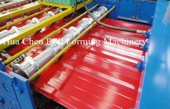 เหล็กแผ่นหลังคาคู่แผ่นหลังคาหลังคาเครื่องขึ้นรูป 1200 / 1250mm ความกว้าง