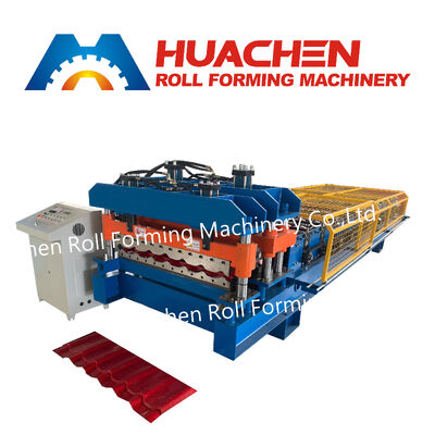 อัตโนมัติกระเบื้องหลังคากระเบื้องหลังคากระเบื้องหลังคา Roll Forming Machine