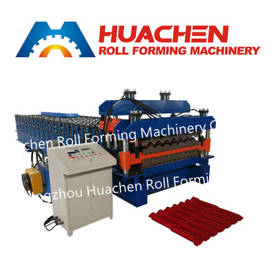 เครื่องทำหลังคาโลหะ Tuff Rib ขายร้อนพร้อมเครื่องขึ้นรูปม้วนแผง Max Rib AG Pre-Cutter