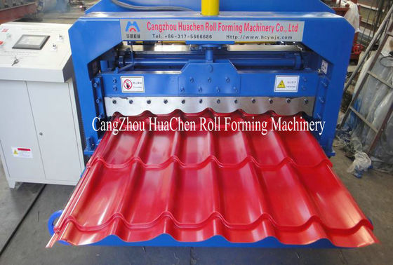 Roofing Panel / Glazed Tile Roll Forming Machine With 12 Roll Station