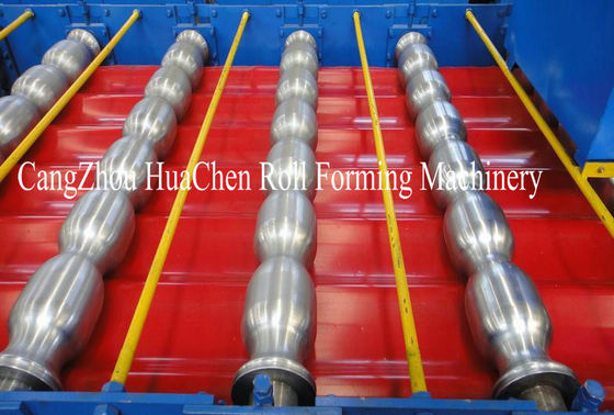 Roofing Panel / Glazed Tile Roll Forming Machine With 12 Roll Station