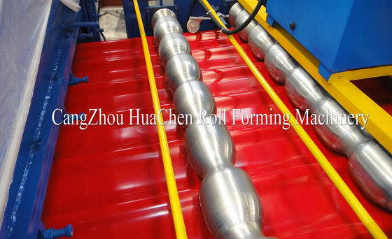 High Precision Villa Glaze Tile Roll Forming Machine 1220mm With 15 Row Rollers