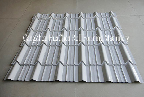 เครื่องขึ้นรูปม้วนสองชั้นพร้อมเพลาขนาด 70 มม. พร้อมลูกกลิ้ง 11 แถว และควบคุมด้วย PLC