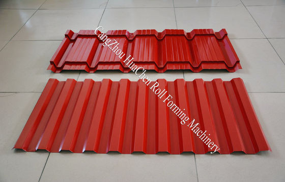 ความเร็วในการขึ้นรูป 8-12m / นาที Double Layer Roll Forming Machine เส้นผ่านศูนย์กลางเพลา 76mm